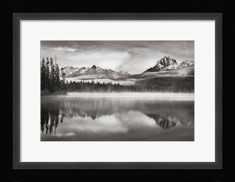 Framed Little Redfish Lake Morning I Print