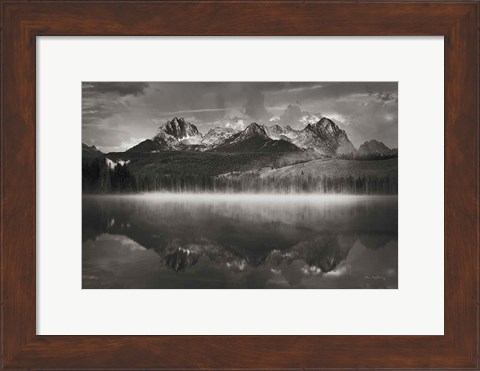 Framed Little Redfish Lake Mist II Print