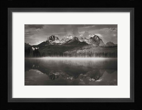 Framed Little Redfish Lake Mist II Print