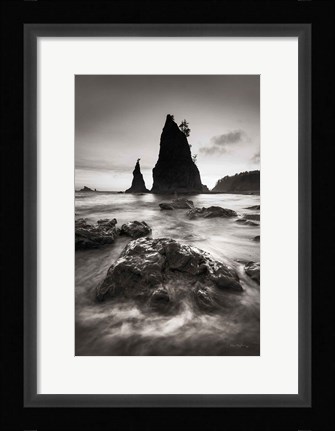 Framed Split Rock Rialto Beach Print