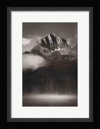 Framed Little Redfish Lake Mist I Print