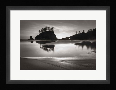 Framed Little James Island Reflection Print