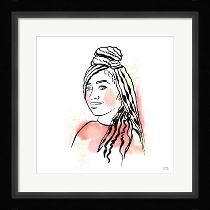 Framed Feminine Ink II Print