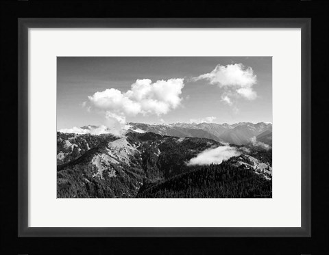 Framed Olympic Mountains II Print