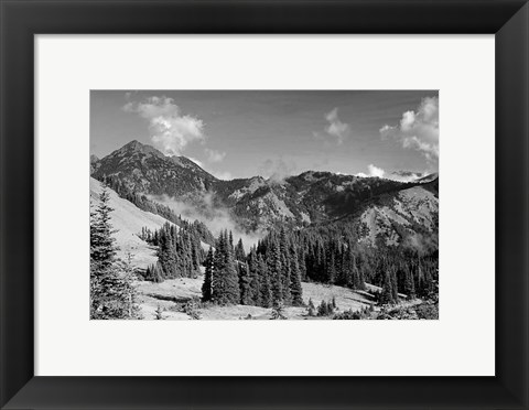 Framed Olympic Mountains I Print
