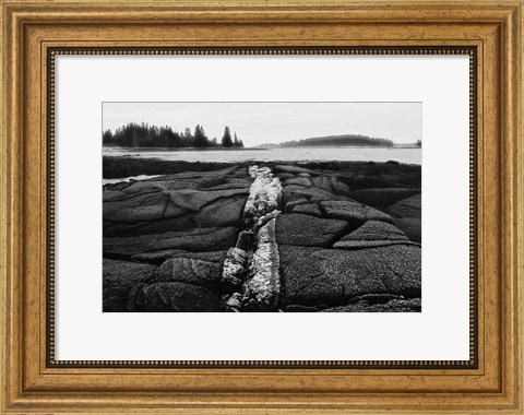 Framed Fissures in Maine Print