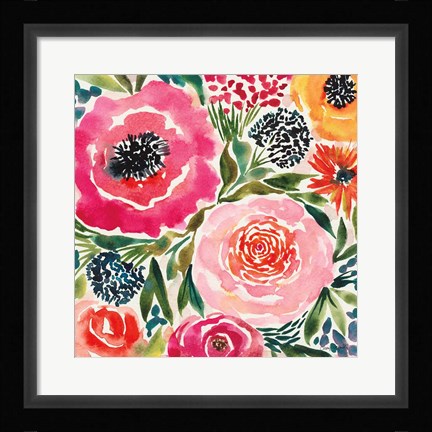 Framed Summer Petals III Print