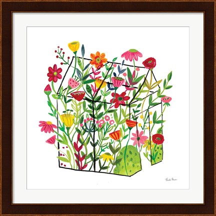 Framed Greenhouse Blooming IV Print