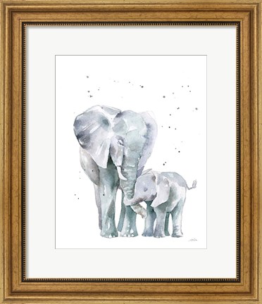 Framed Mama Elephant Print