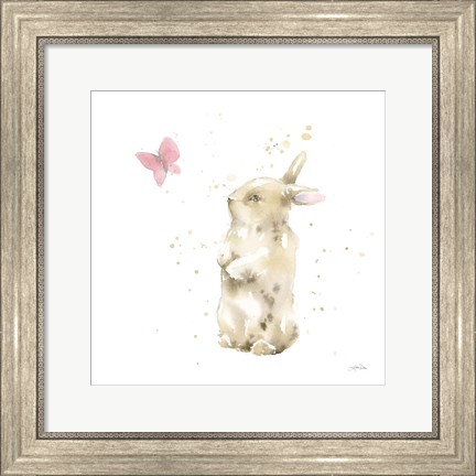 Framed Dreaming Bunny III Print