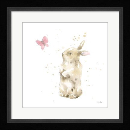 Framed Dreaming Bunny III Print