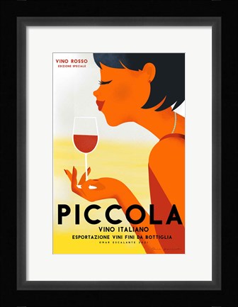 Framed Vino Rosso II Print