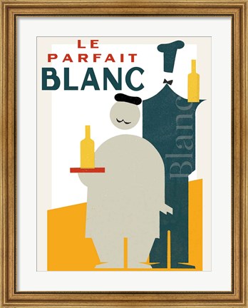 Framed Le Parfait Blanc Print
