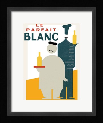 Framed Le Parfait Blanc Print