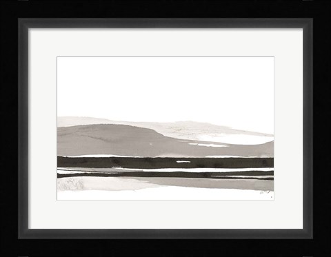 Framed Marbled Gray I Print