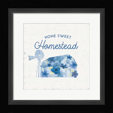 Framed Country Cottage Field I Flowers Print