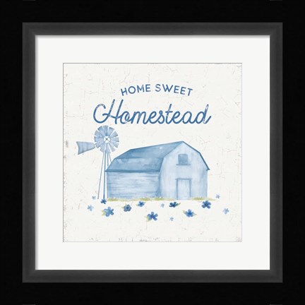 Framed Country Cottage Field I Wash Print