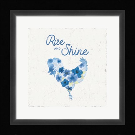 Framed Country Cottage Field II Flowers Print