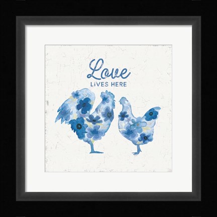 Framed Country Cottage Field IV Flowers Print