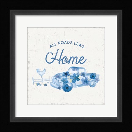 Framed Country Cottage Field VII Flowers Print