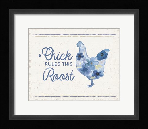 Framed Country Cottage Field IX Flowers Print