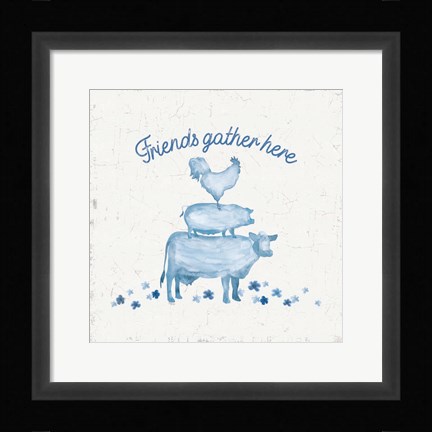 Framed Country Cottage Field X Wash Print