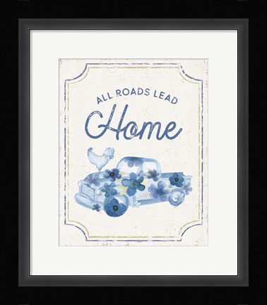 Framed Country Cottage Field XXII Flowers Print