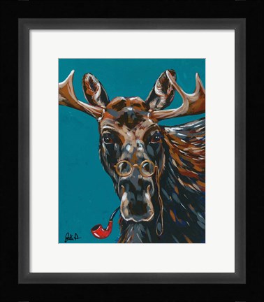 Framed Spy Animals II-Mystery Moose Print