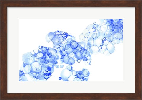 Framed Bubblescape Blue I Print
