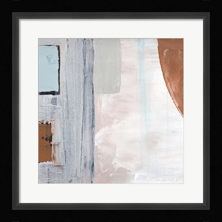 Framed Blocks and Circles Abstract II Print