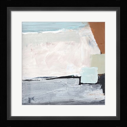 Framed Blocks and Circles Abstract IV Print