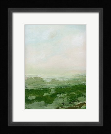 Framed Soft Green Hills Print