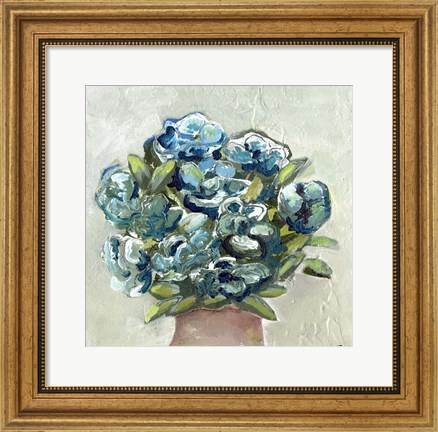 Framed Vase of Blues Print