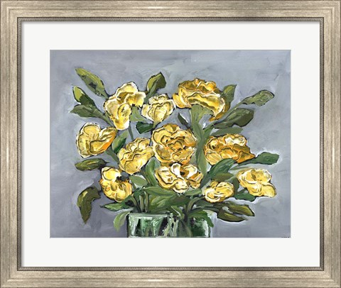 Framed Yellow Farmhouse Bouquet Print