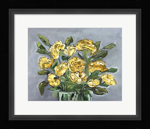 Framed Yellow Farmhouse Bouquet Print