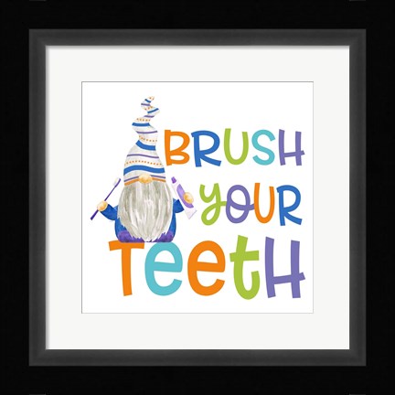 Framed Bathroom Gnomes I Print