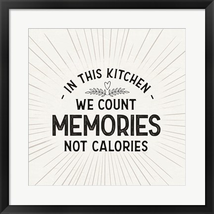 Framed Kitchen Art III-Count Memories Print