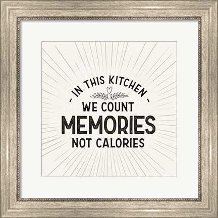 Framed Kitchen Art III-Count Memories Print