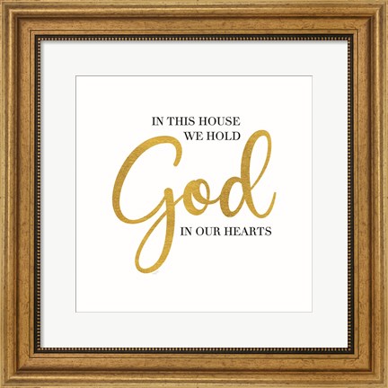 Framed Religious Art II-God in Hearts Print