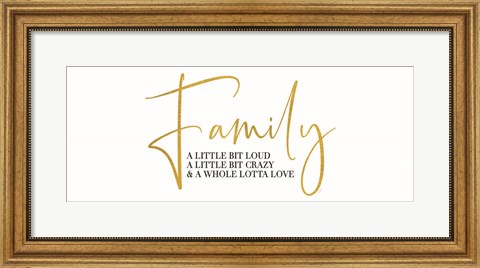 Framed Sentiment Art panel I-Family Print