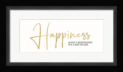 Framed Sentiment Art panel III-Happiness Print