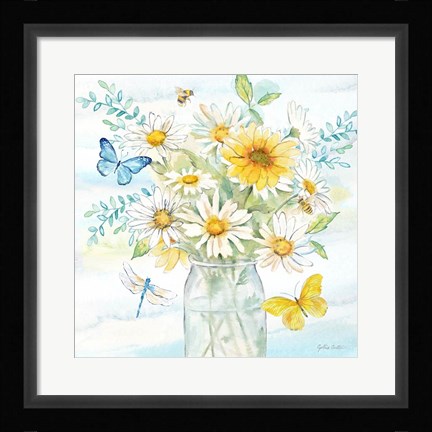Framed Daisy Days II clean Print