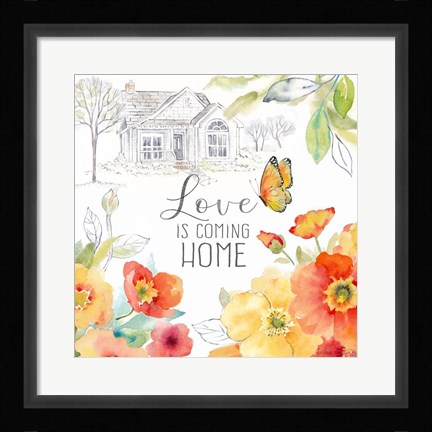 Framed Happy Poppies V Print