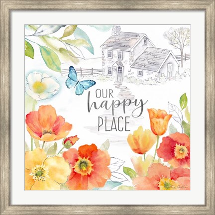 Framed Happy Poppies VI Print