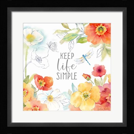 Framed Happy Poppies VII Print