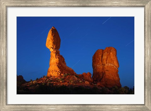 Framed Balanced Rock Arches Star Trails Print