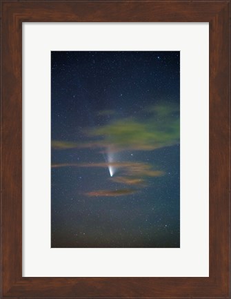 Framed Comet Thru Clouds Print