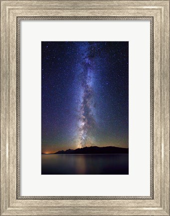Framed Milky Way Jackson Lake Print