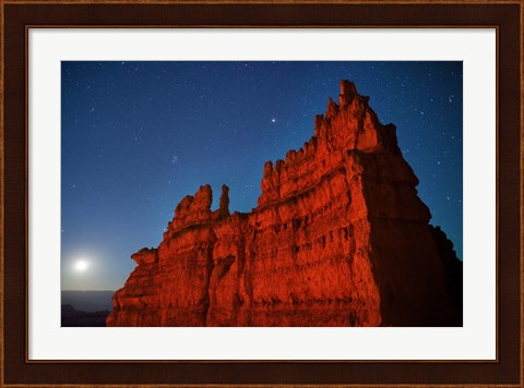 Framed Moonrise Fortress Bryce Canyon Print