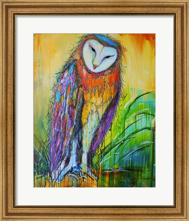 Framed Curious Owl Print
